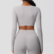 Langarm Sport Shirt - Bauchfrei